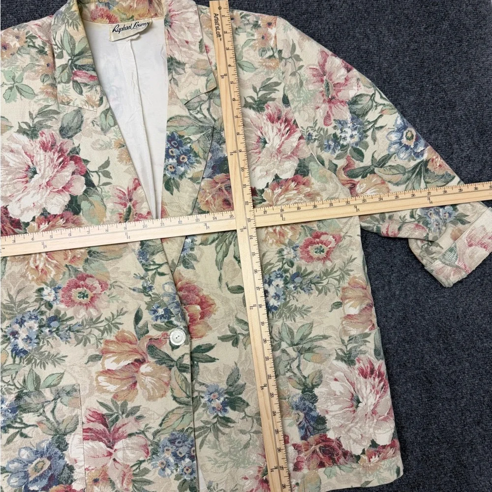 Vintage Floral‎ Print Single Breasted Blazer Grandma Core Cottagecore Jacket